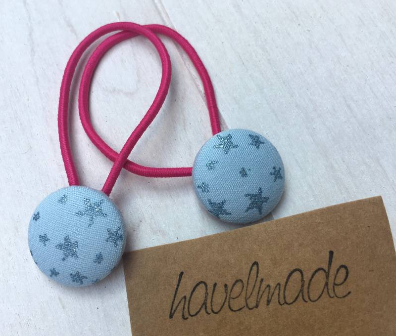 Haargummi 2Er Set Blaue Glitzer Sterne | 41 von havelmade