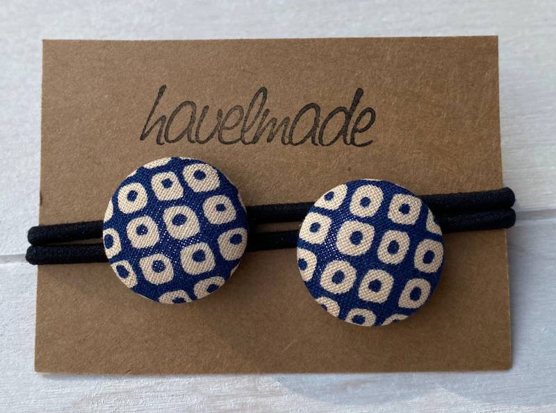 Haargummi 2Er Set Dunkelblau Creme | 176 von havelmade