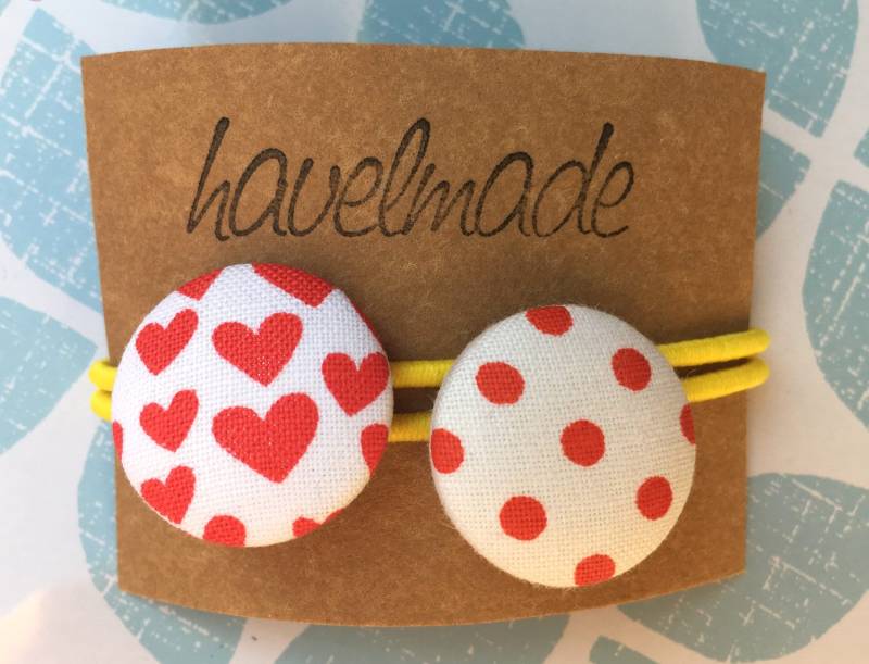 Haargummi 2Er Set Herzchen Dots Punkte von havelmade