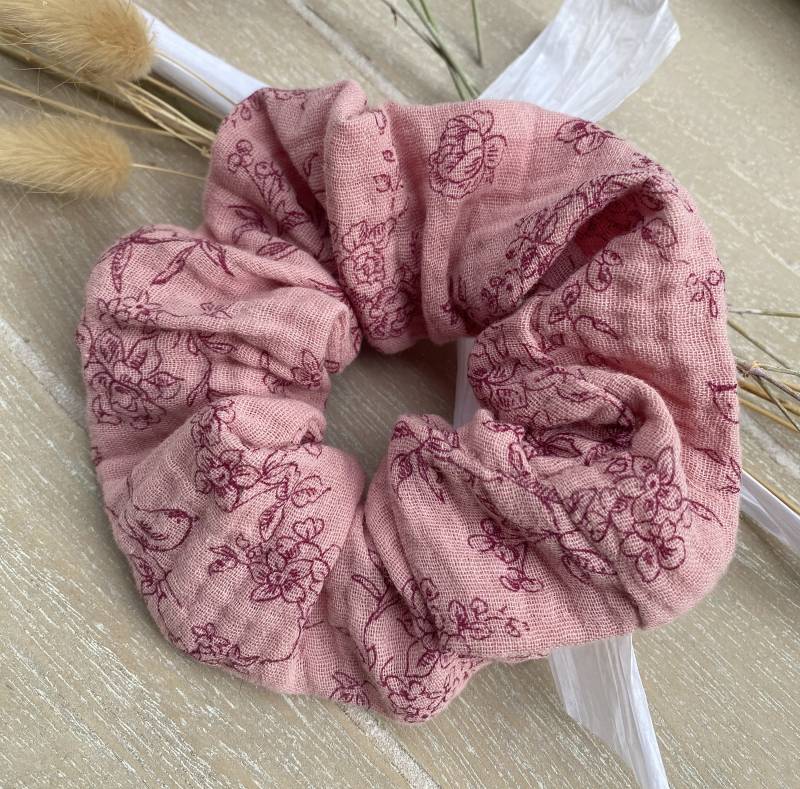 Weiches Musselin Scrunchie Rosé von havelmade