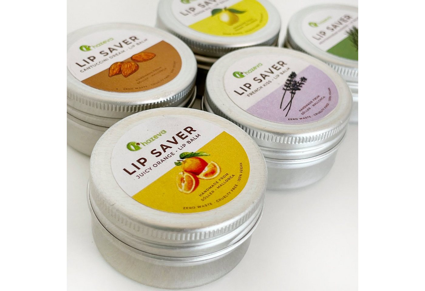 hazeva Lippenbalsam Probierset feuchtigkeitsspendender Lippenbalsam, 5-tlg. hazeva Lippenbalsam Probierset feuchtigkeitsspendender Lippenbalsam, 5-tlg. von hazeva