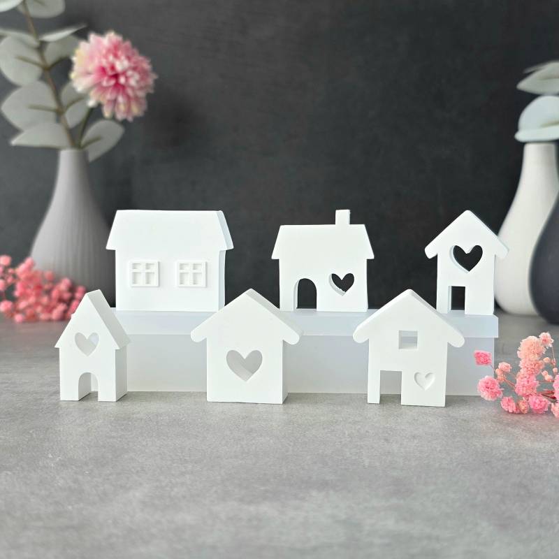 Mini Häuser Set 1 [Silikon-Gießform] von hbnwllCreations