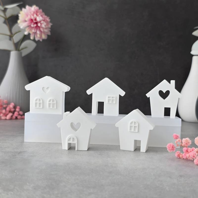 Mini Häuser Set 2 [Silikon-Gießform] von hbnwllCreations