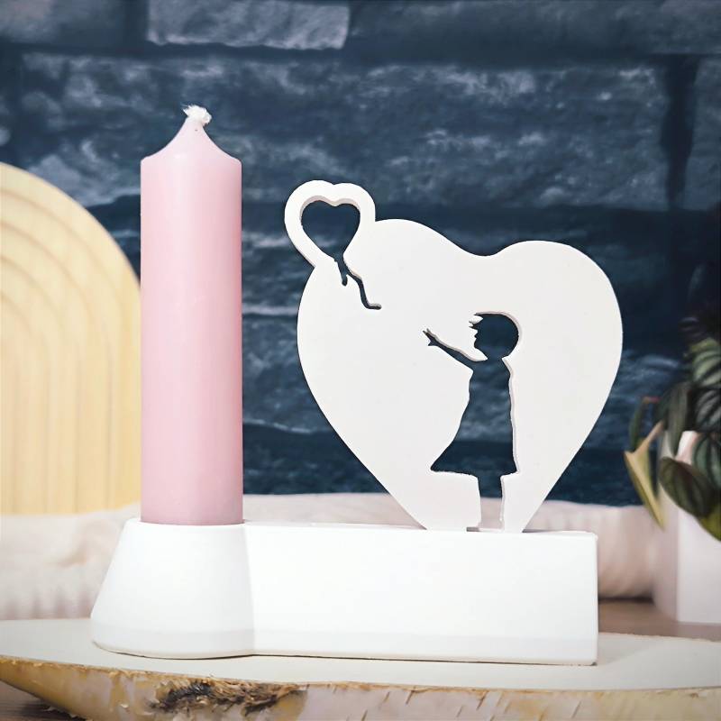 Silikon Gießform Einschieber Mädchen Mit Luftballon von hbnwllCreations