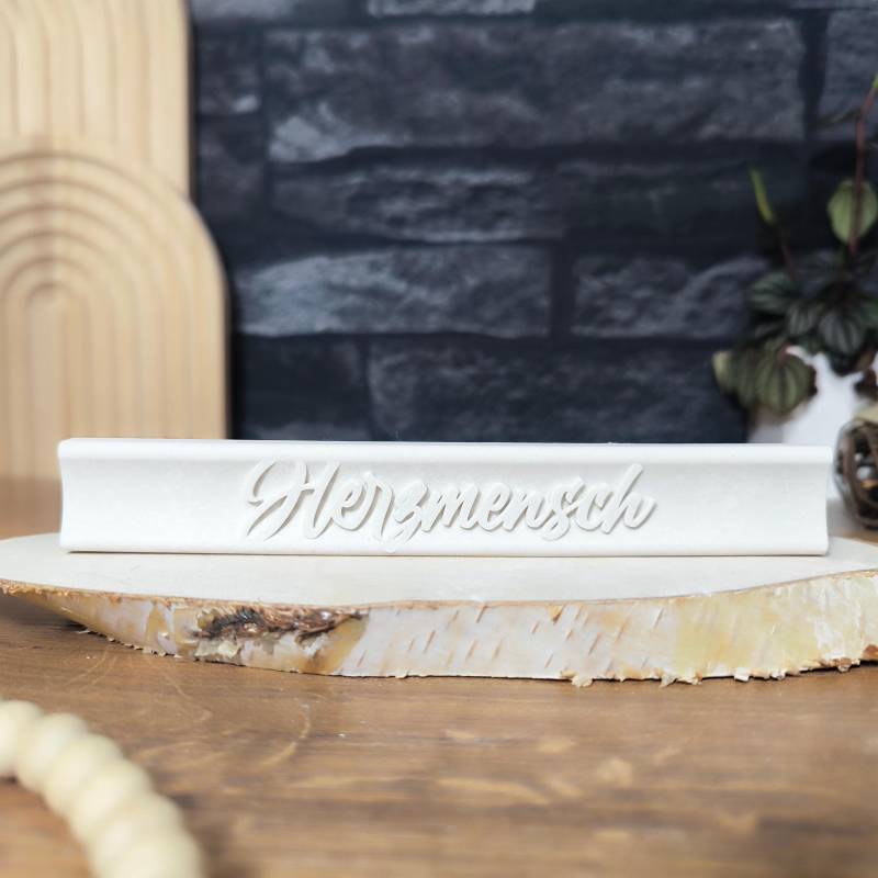 Silikon Gießform Klötzchen "Herzmensch" von hbnwllCreations