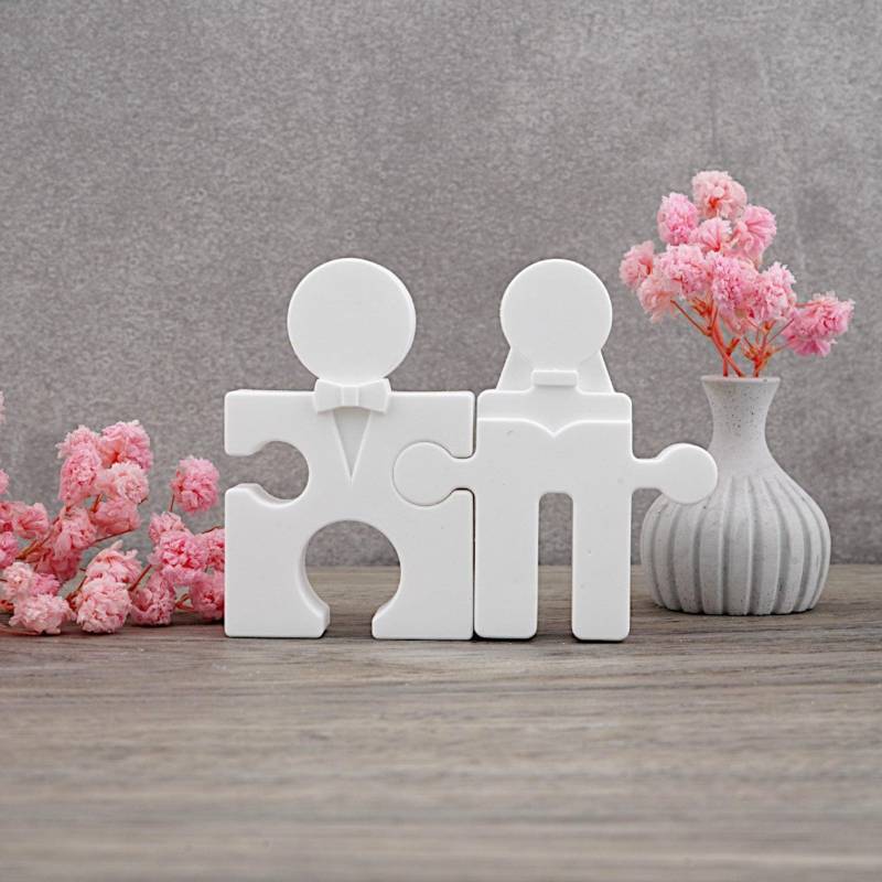 Brautpaar Puzzle Silikon Gießform Brautpaar Puzzle Silikon Gießform von hbnwllCreations