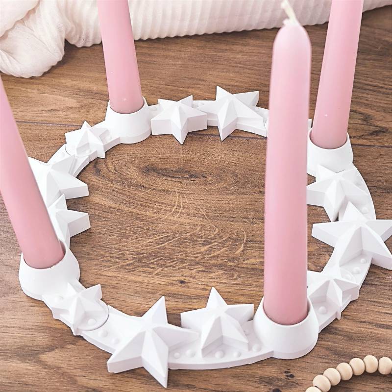 Silikon Gießform Sternenkranz Kerzenhalter von hbnwllCreations