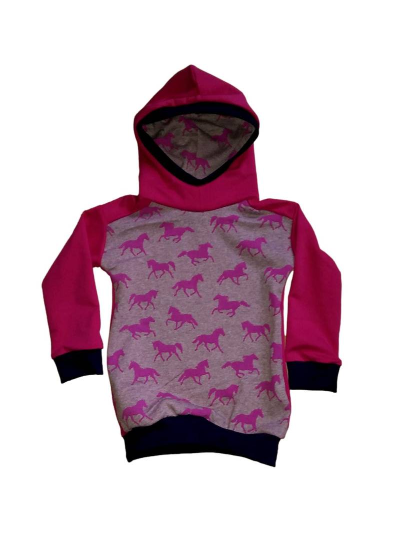 110/116 Kapuzenpullove Pink Pferd von hcotec