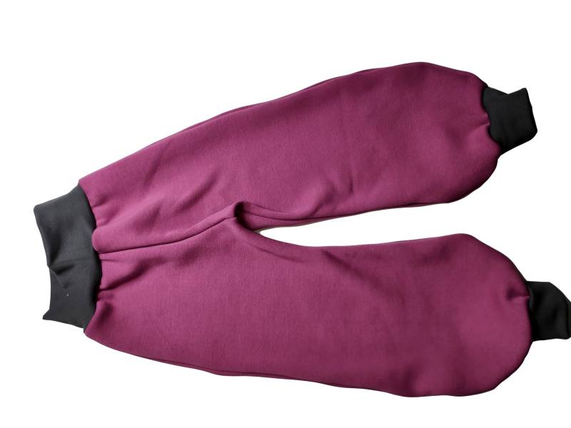 44 Pumphose Damengrößen Alpenfleece Kuschlig Weich Warm Beere Lilapink Unifarben Mit Tasche von hcotec
