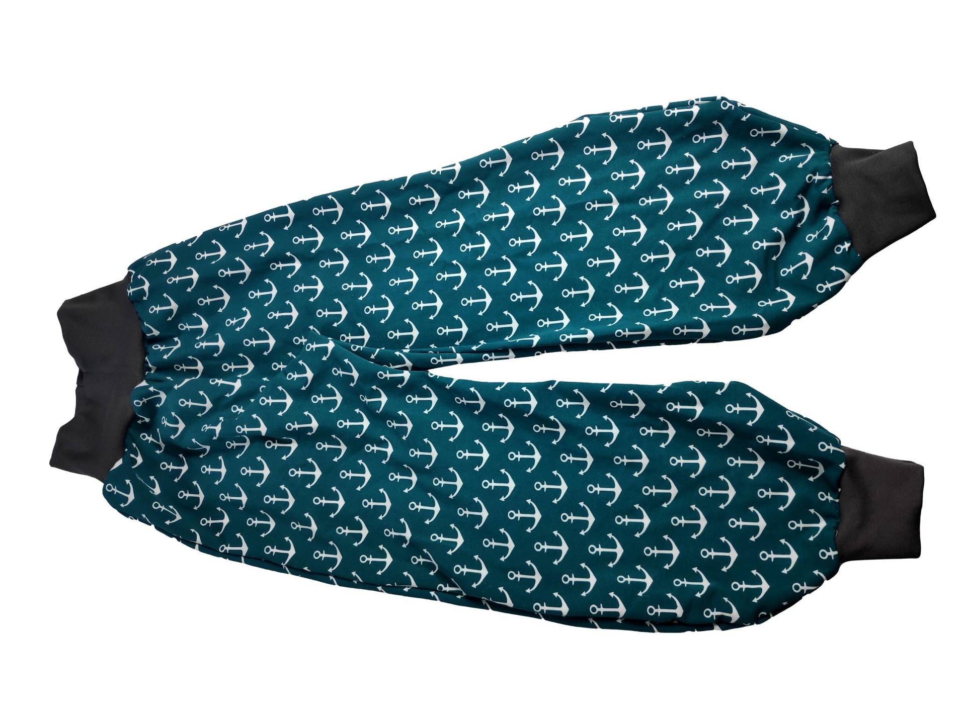 Damenpumphose French Terry Petrol Weißer Anker Mit Ohne Tasche Zusätzliche Fütterung Möglich von hcotec