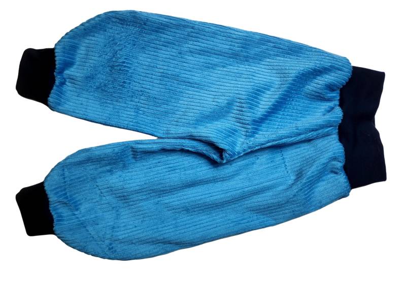 Pumphose Cord Baumwollcord Breitcord Hellblau Nachtblaue Bündchen 68-164 Handmade von hcotec