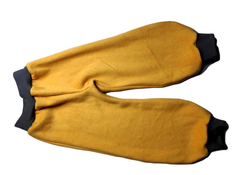 Pumphose Damengrößen Baumwollfleece Kuschlig Weich Warm Gelb Unifarben Mit Ohne Tasche von hcotec