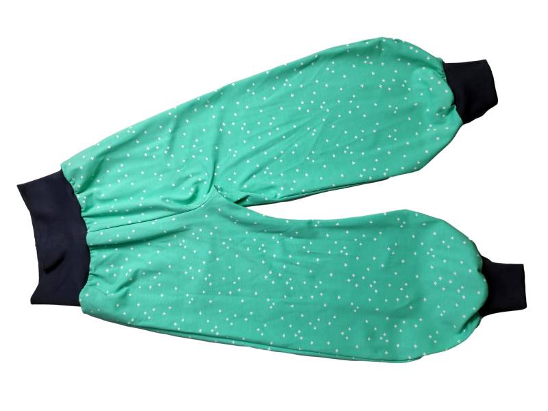 Pumphose Damengrößen Jersey Hellmint Weiße Kleine Sterne Mit Ohne Tasche von hcotec