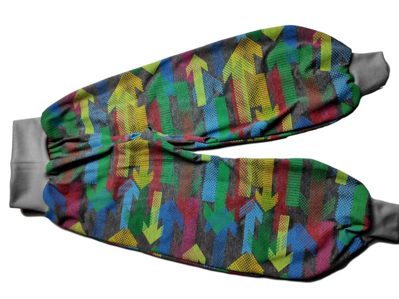 Pumphose Grau Bunt Pfeile Bündchen Unifarben 68-164 Handmade 140 146 152 185 164 von hcotec