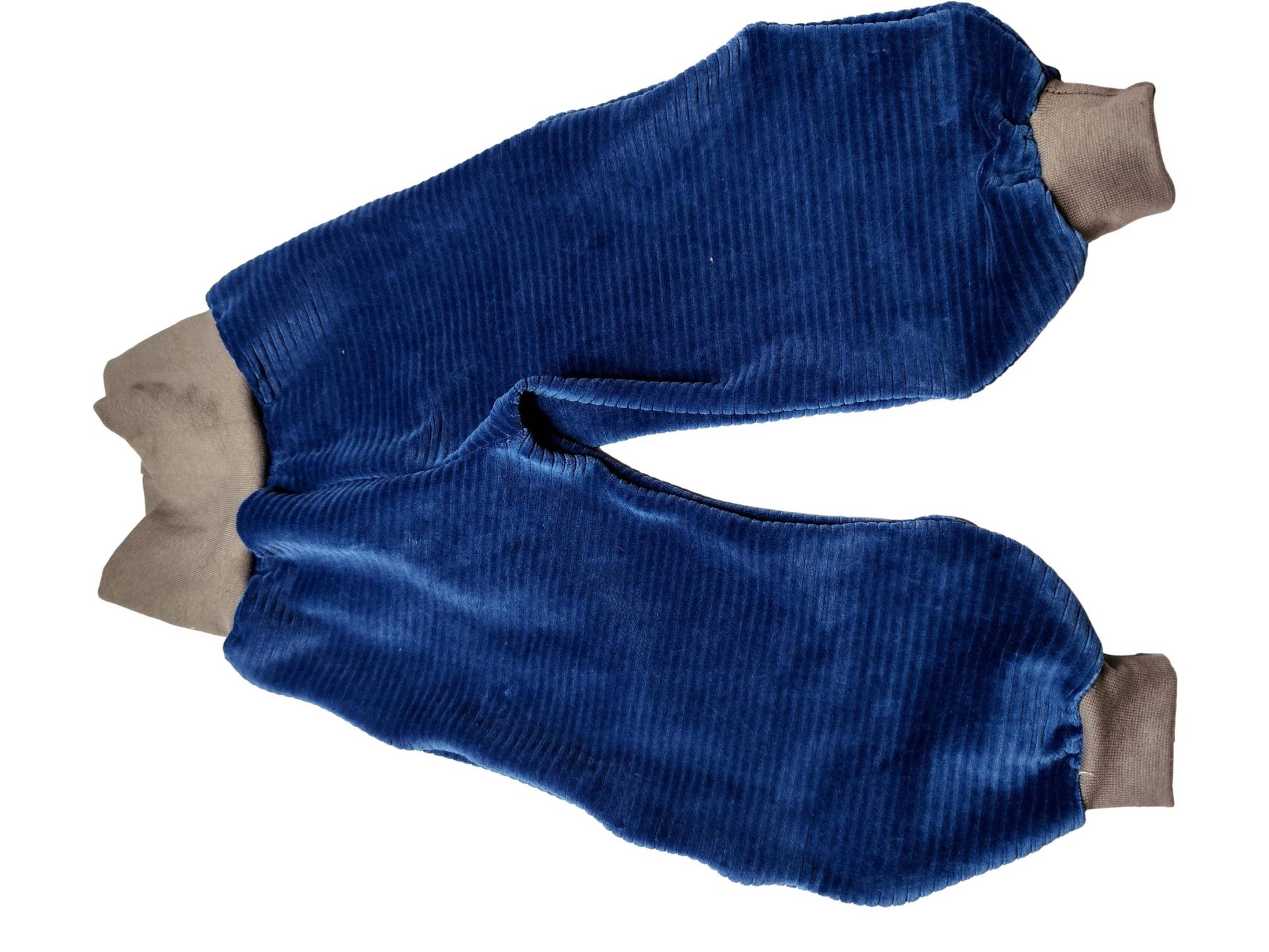 Pumphose Samtcord Blau Bündchen 68-164 Handmade Verschiedene Varianten Gefüttert von hcotec