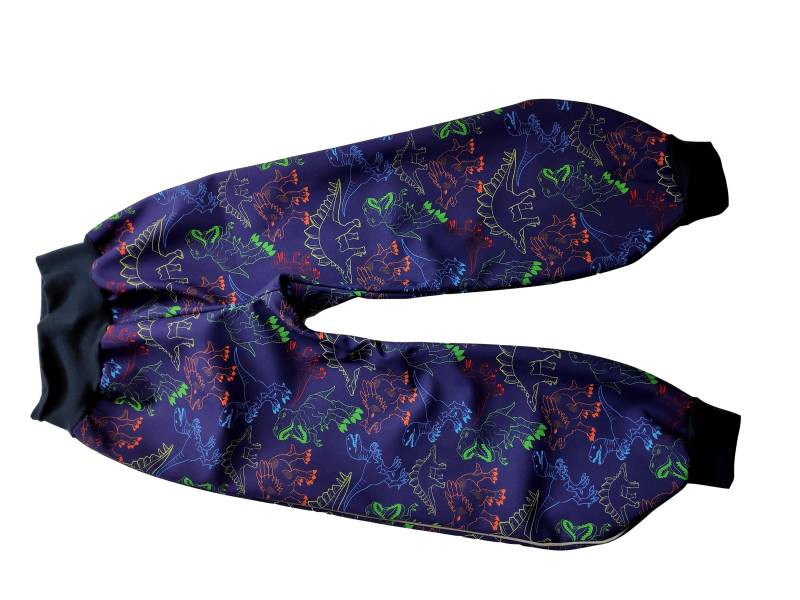 Softshellhose Blau Dinosaurier Tiere Herbst Winter, Regenhose Matschhose Skihose Reflektierend Flower von hcotec