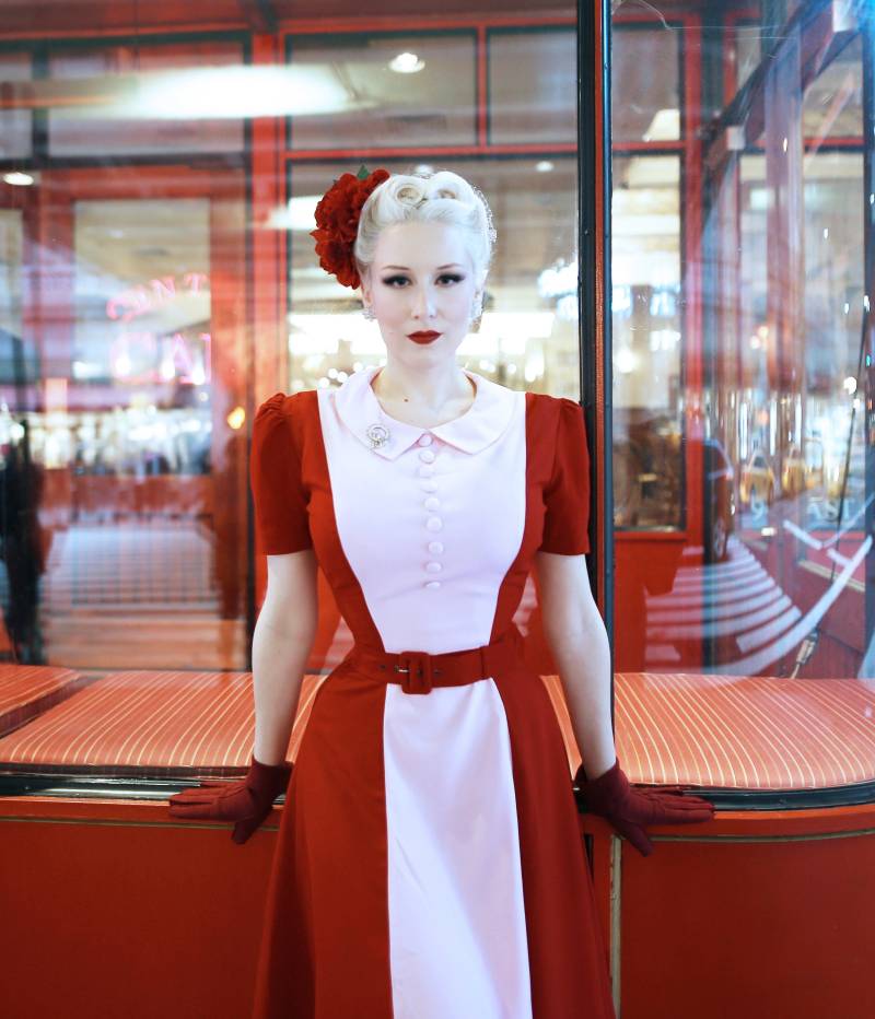 Jackie - 2 Tone Swing Krepp Kleid Nach Maß Von Den 50Er Jahren Inspiriert Jackie - 2 Tone Swing Krepp Kleid Nach Maß Von Den 50Er Jahren Inspiriert von heartmycloset