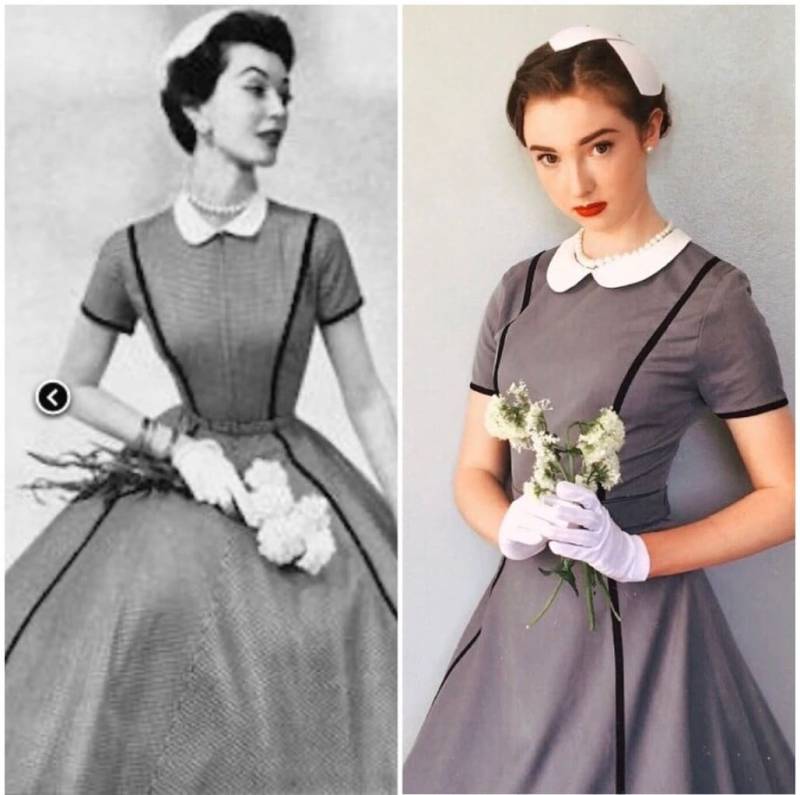 Vintage Inspiriertes Swing Rockabilly Kleid Kragen Nach Maß Vintage Inspiriertes Swing Rockabilly Kleid Kragen Nach Maß von heartmycloset