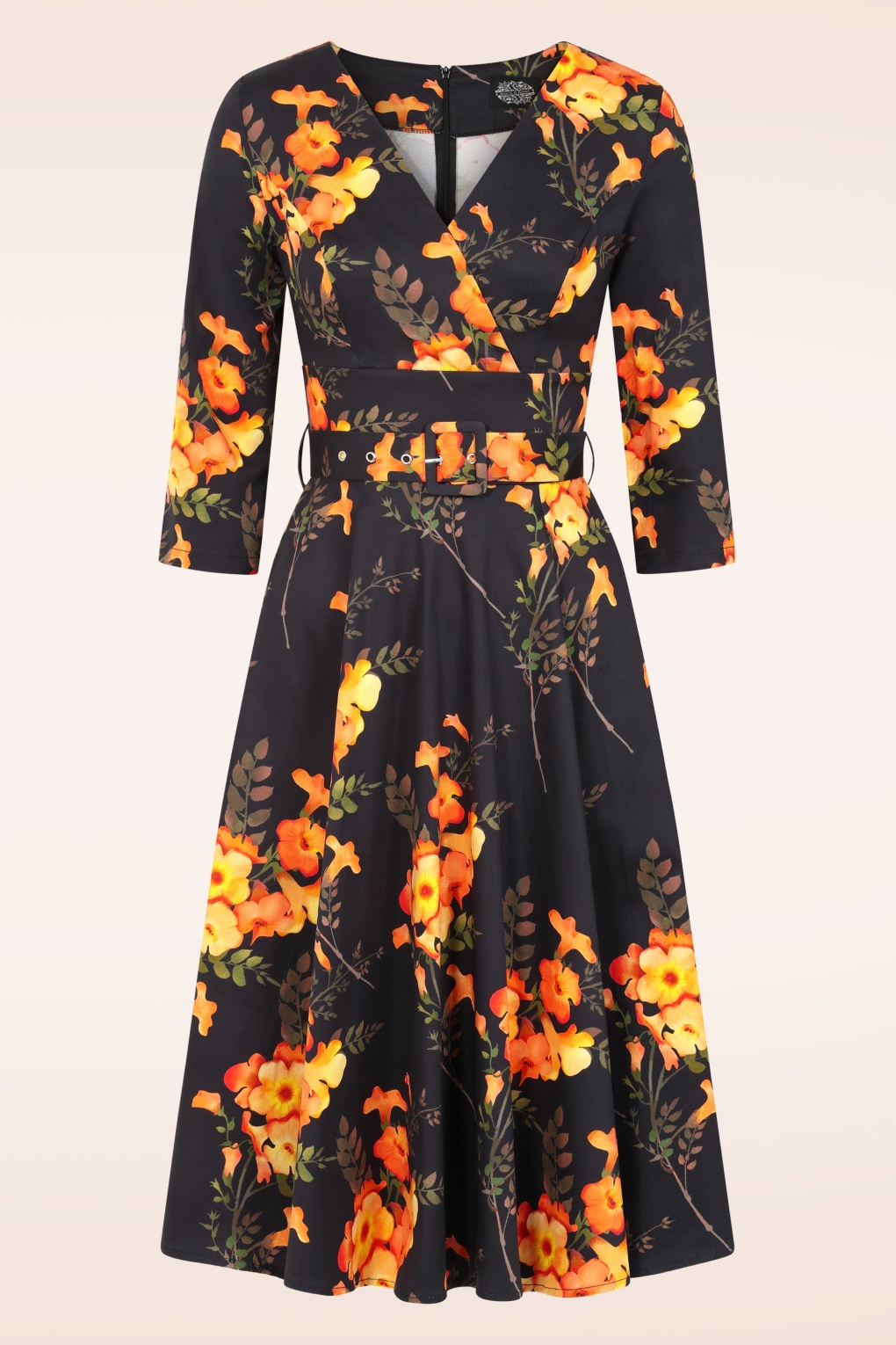 Exklusiv bei Topvintage ~ Honey Harvest Swingkleid in Schwarz und Orange Exklusiv bei Topvintage ~ Honey Harvest Swingkleid in Schwarz und Orange von hearts & roses