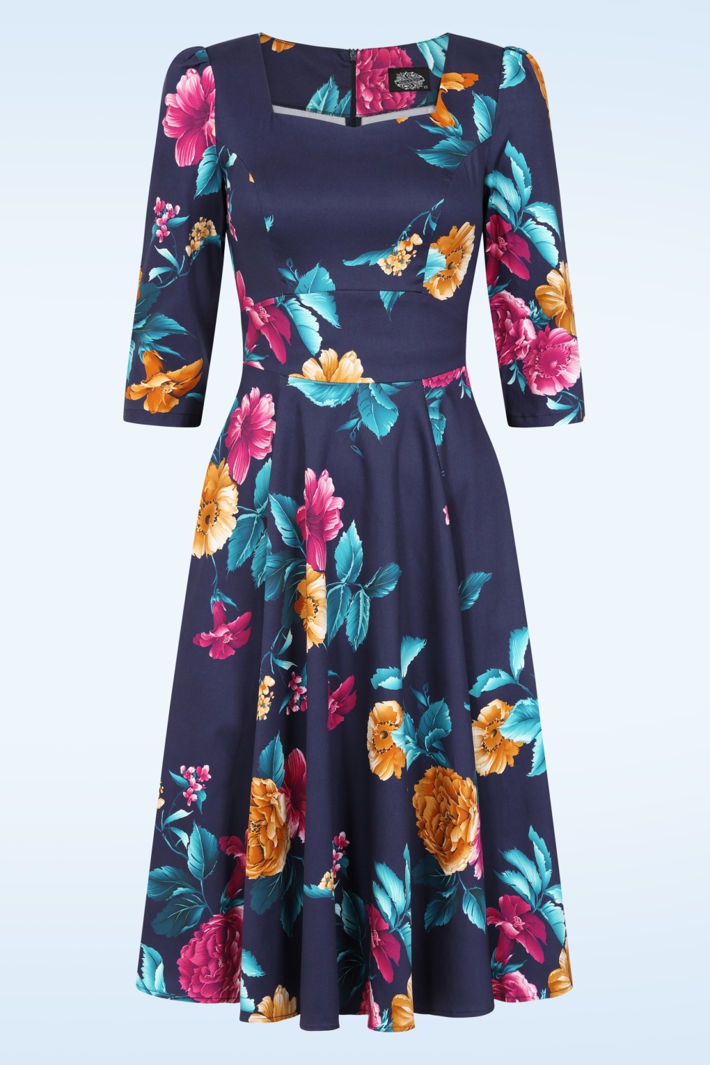 Exklusiv bei Topvintage ~ Petal Promise Swingkleid in Marineblau und mehrfarbig Exklusiv bei Topvintage ~ Petal Promise Swingkleid in Marineblau und mehrfarbig von hearts & roses