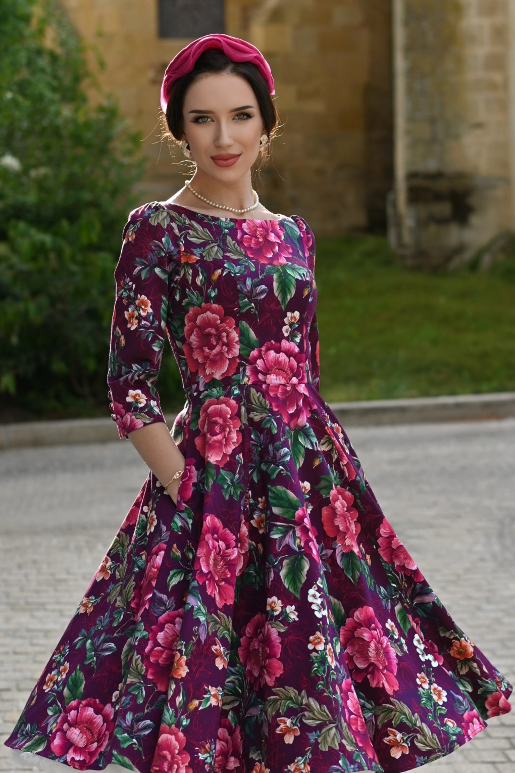 Floral Fantasy Swingkleid in Lila Floral Fantasy Swingkleid in Lila von hearts & roses
