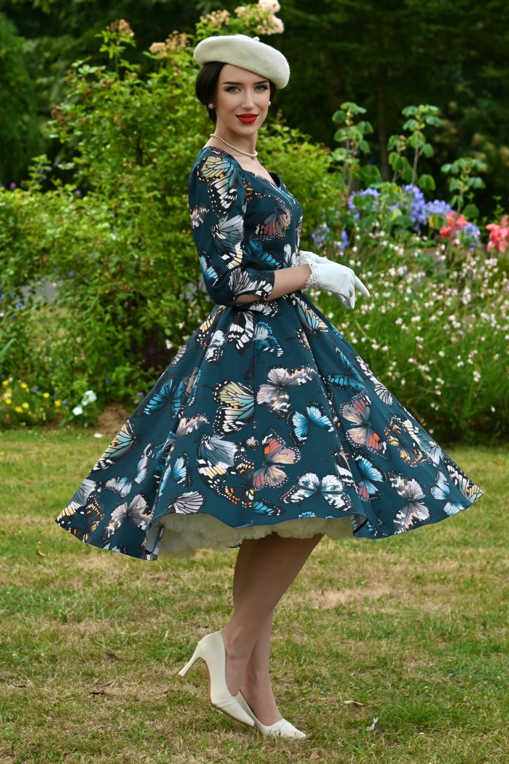 Midnight Flutter Swingkleid in Petrol Midnight Flutter Swingkleid in Petrol von hearts & roses