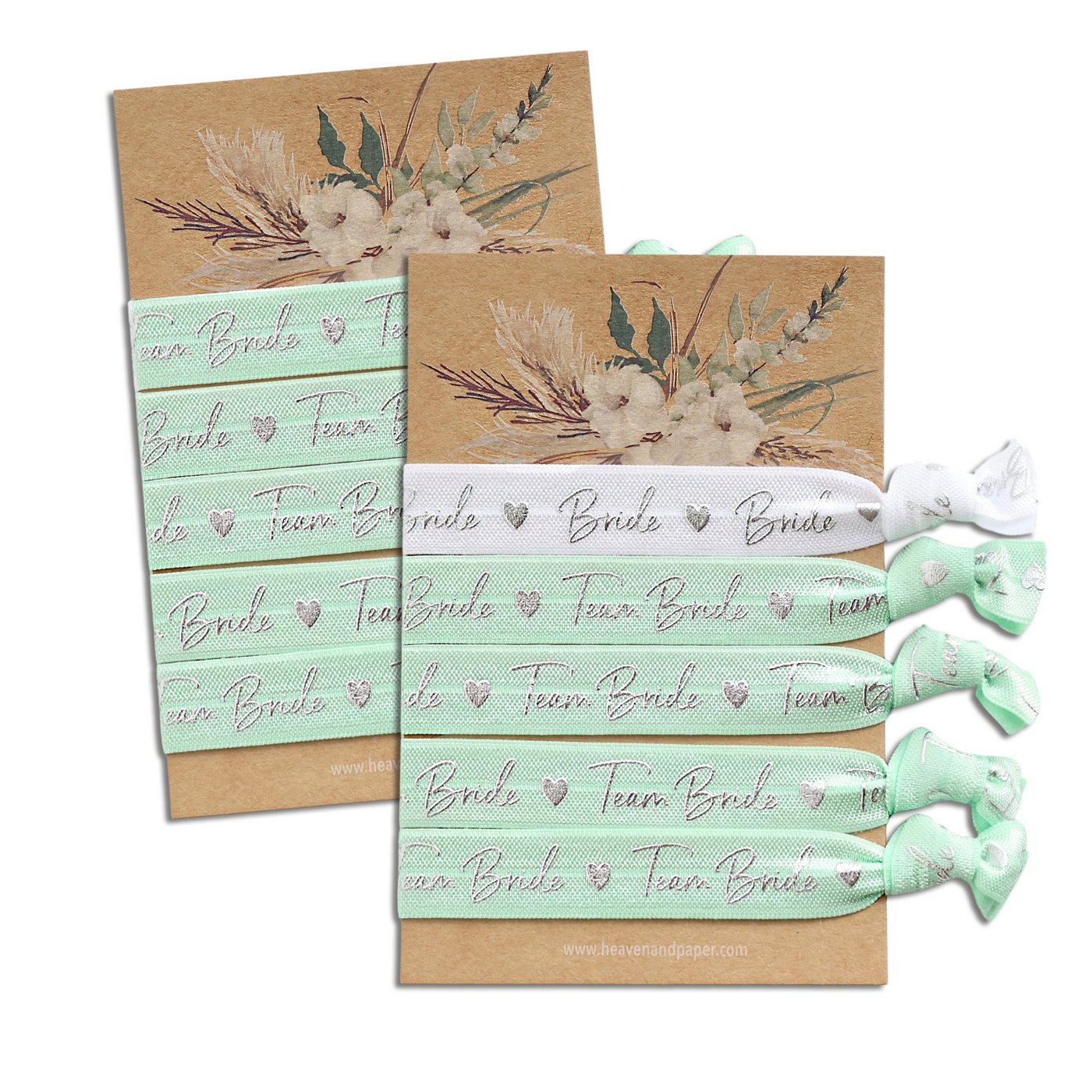 heaven+paper Armband Set JGA Armbänder MINT, hochwertig verarbeitet & modernes Design (Set, 10-tlg., 10) von heaven+paper
