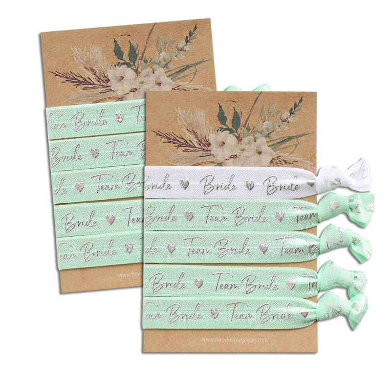 heaven+paper Armband Set JGA Armbänder MINT, hochwertig verarbeitet & modernes Design (Set, 10-tlg., 10) von heaven+paper