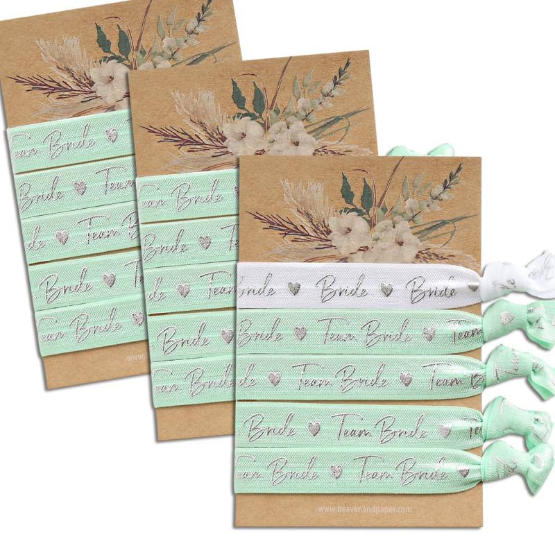 heaven+paper Armband Set JGA Armbänder MINT, hochwertig verarbeitet & modernes Design (Set, 15-tlg., 15) von heaven+paper