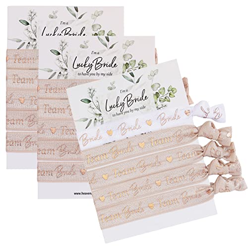 heaven+paper Team Bride JGA Armbänder Frauen rosegold (15x Armband jga) - Designed in München - Hochwertige bride to be Deko für 14 + Braut Junggesellenabschied Frauen Accessoires Rose Team Braut von heaven+paper