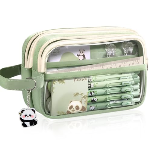 Mäppchen Groß, Schlampermäppchen mit Tragegriff, Federtasche mit Reißverschluss, 5 Fächer Federmäppchen, Langlebig Federtaschen für Schule, Büro(Kein Stift oder Lineal) Mäppchen Groß, Schlampermäppchen mit Tragegriff, Federtasche mit Reißverschluss, 5 Fächer Federmäppchen, Langlebig Federtaschen für Schule, Büro(Kein Stift oder Lineal) von heavenlife