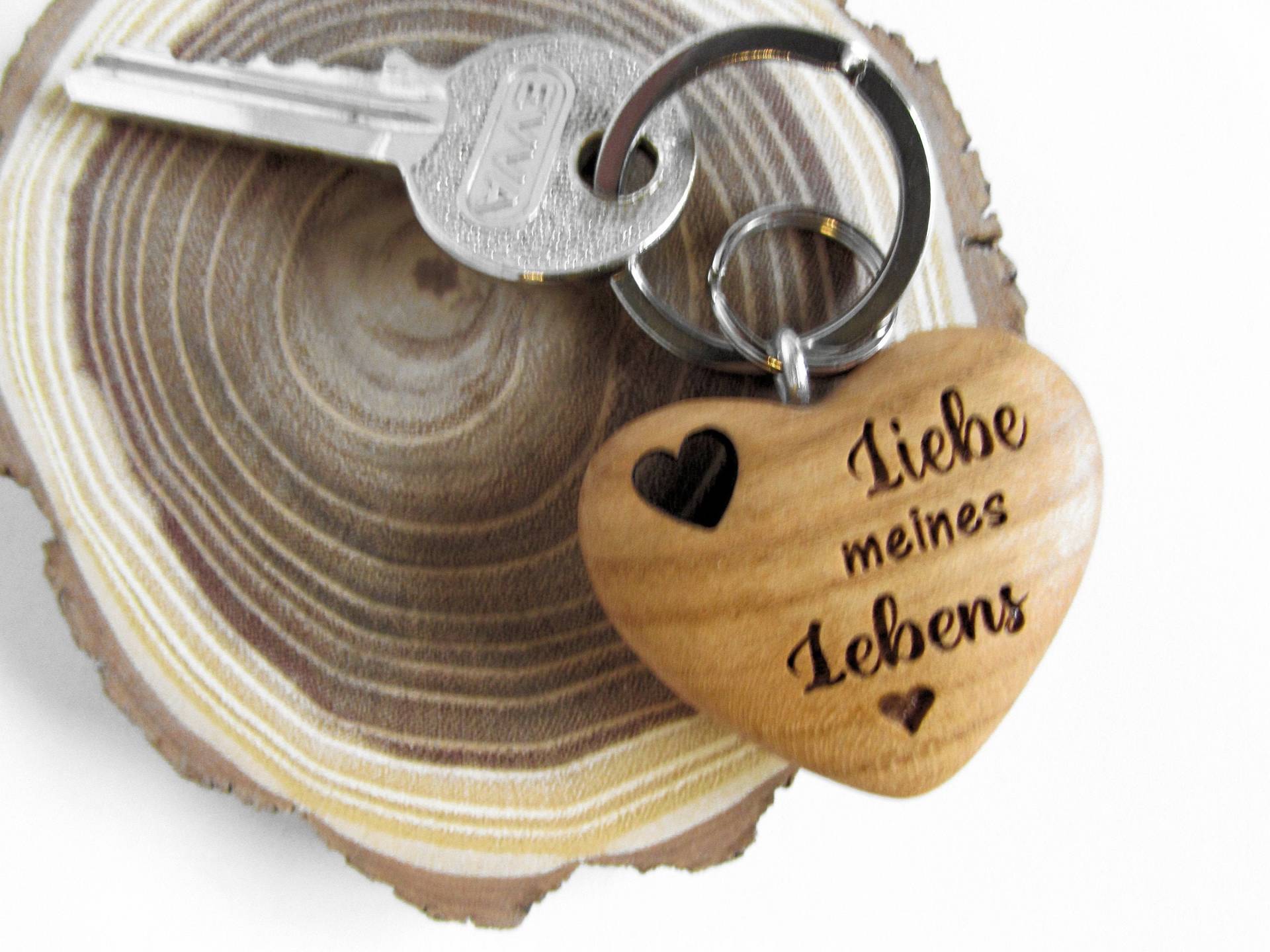 Schlüsselanhänger Herz Holz | Liebe Meines Lebens Valentinstag Geschenkverpackung Schlüsselanhänger Herz Holz | Liebe Meines Lebens Valentinstag Geschenkverpackung von hebraHolzGeschenke