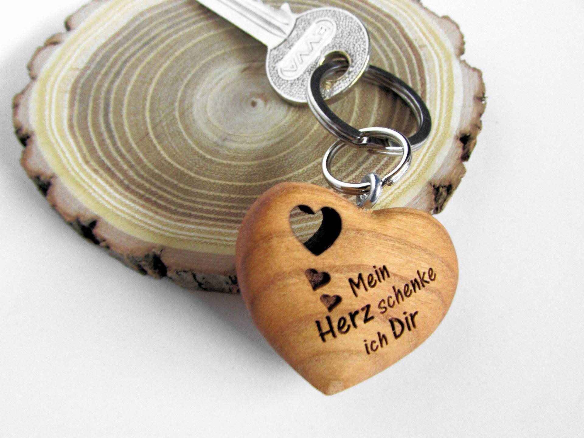Schlüsselanhänger Herz Holz | Mein Schenke Ich Dir Schlüsselanhänger Herz Holz | Mein Schenke Ich Dir von hebraHolzGeschenke