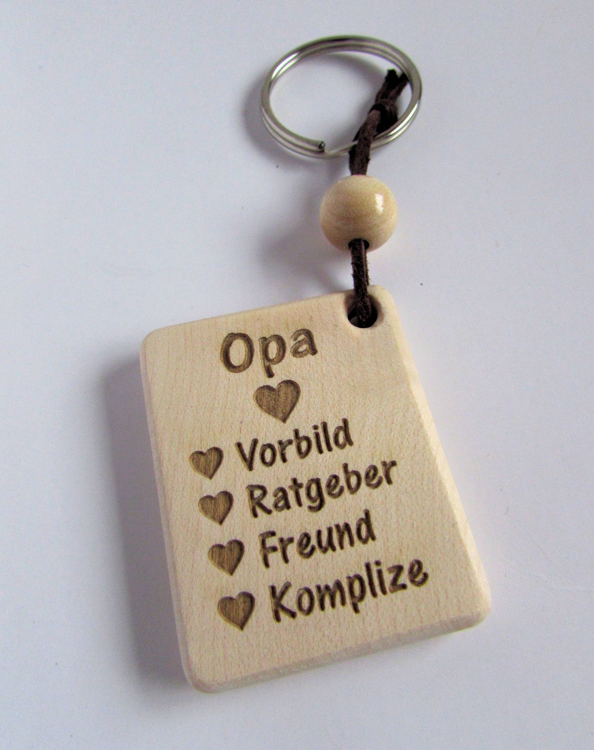 Schlüsselanhänger Opa, Ahornholz | Opa, Vorbild Schlüsselanhänger Opa, Ahornholz | Opa, Vorbild von hebraHolzGeschenke