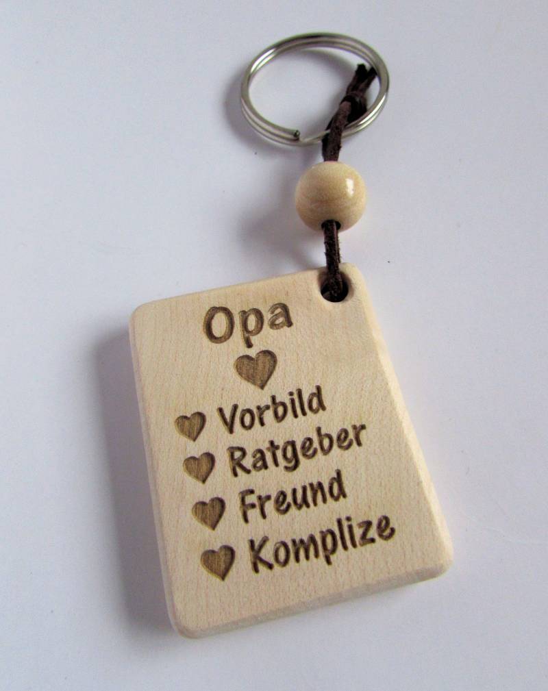 Schlüsselanhänger Opa, Ahornholz | Opa, Vorbild Schlüsselanhänger Opa, Ahornholz | Opa, Vorbild von hebraHolzGeschenke