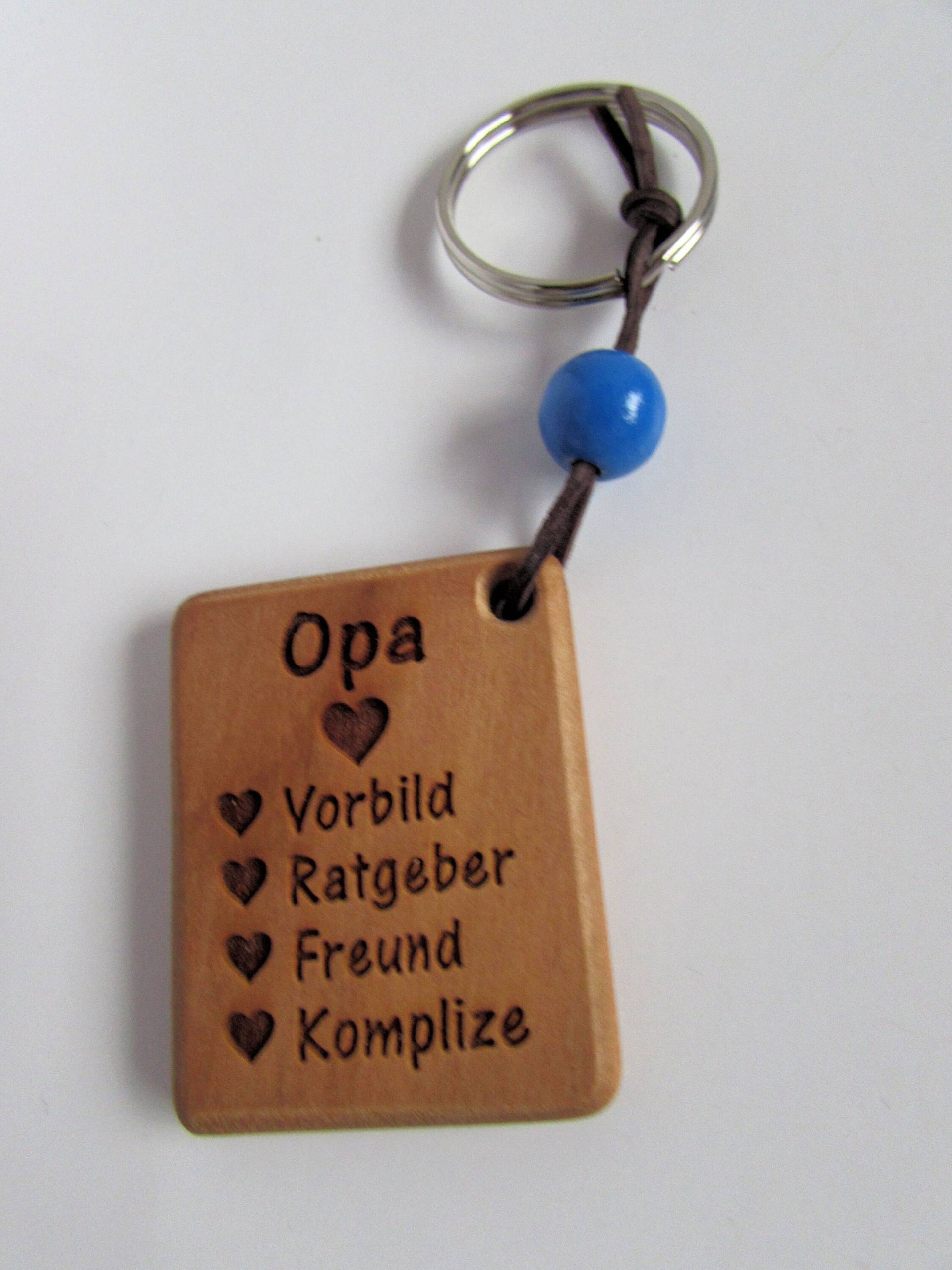 Schlüsselanhänger Opa, Holz-Kirsche | Opa, Vorbild Schlüsselanhänger Opa, Holz-Kirsche | Opa, Vorbild von hebraHolzGeschenke