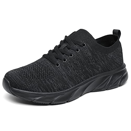 Herren Laufschuhe Gehen Leichte Sport Mode Sneaker Bequeme Atmungsaktive Casual Sneaker Schwarz (Schwarz2238, adult, men, numeric_46, numeric, eu_footwear_size_system, medium) von hecodi