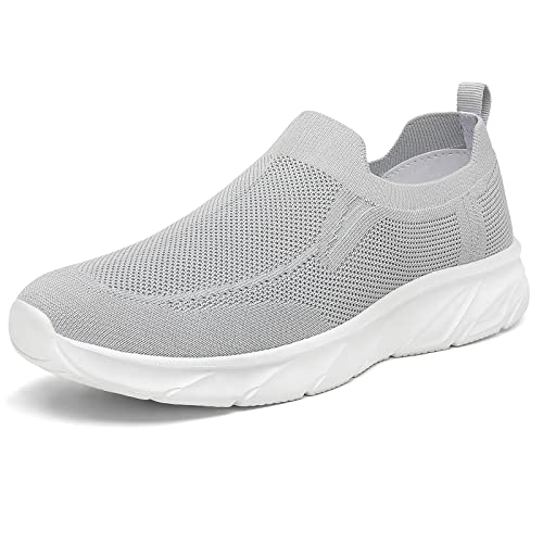 hecodi Herren Laufschuhe Gehen Leichte Sport Mode Sneaker Bequeme Atmungsaktive Casual Sneaker Schwarz (Grau2243, Adult, Men, Numeric_44, Numeric, eu_Footwear_Size_System, medium) von hecodi