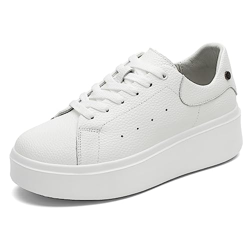 Damen Bequemschuhe, Frauen Schnürschuhe,Wechselfußbett Weiß 39 von hecodi