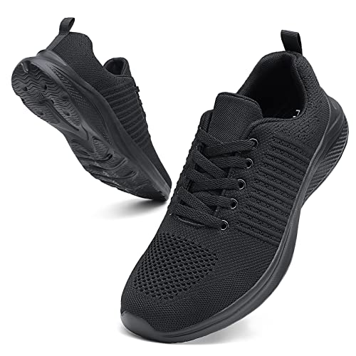 hecodi Weite Laufschuhe Herren Dämpfung Straßenlaufschuhe Bequeme atmungsaktive Indoor Joggingschuhe rutschfest Turnschuhe Schwarz 39 von hecodi