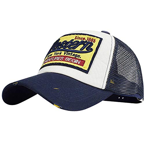 heekpek Baseball Cap Herren Gestickte Sommer Damen Mesh Kappen Baseball Mützen Verstellbar Hip Hop Baseball Caps Trucker für Draussen Sport Reisen von heekpek