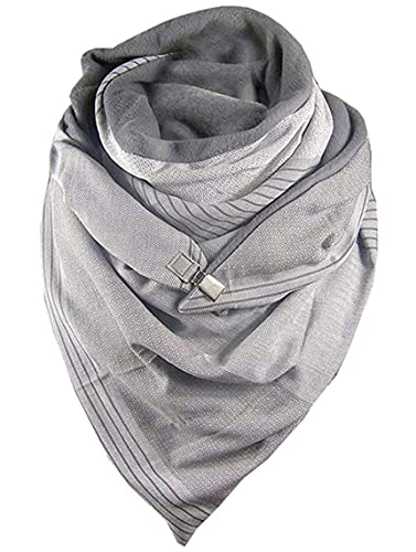 heekpek Damen Schals Warmer Dreieckschal mit Button Winterschals Retro Damen Wickelschal Lässige Herbstschal Winterschal Halstücher übergroßer Weich Scarf Poncho von heekpek