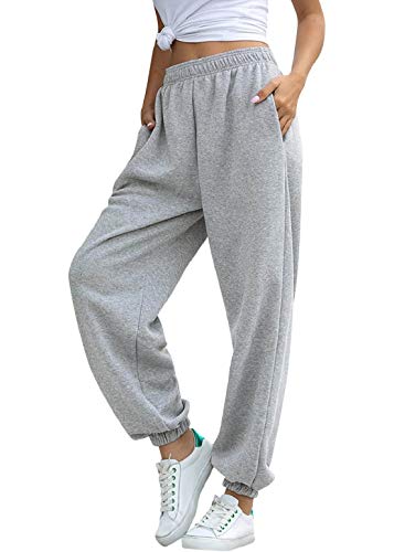 heekpek High Waist Jogginghose Damen Gym Sweatpants Lässige Loose Fit Jogginghose Sporthose Damen Leichte Bequeme Freizeithose von heekpek