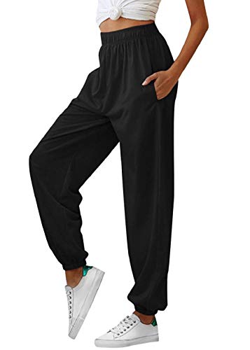 heekpek High Waist Jogginghose Damen Gym Sweatpants Lässige Loose Fit Jogginghose Sporthose Damen Leichte Bequeme Freizeithose von heekpek