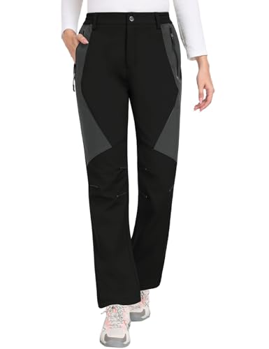 heekpek Wanderhose Damen Herbst Winter Outdoorhose Wasserdicht Softshellhose Skihose Warm Gefüttert Damenhosen Winter Trekkinghose Zip Off Thermohose, Schwarz, M heekpek Wanderhose Damen Herbst Winter Outdoorhose Wasserdicht Softshellhose Skihose Warm Gefüttert Damenhosen Winter Trekkinghose Zip Off Thermohose, Schwarz, M von heekpek
