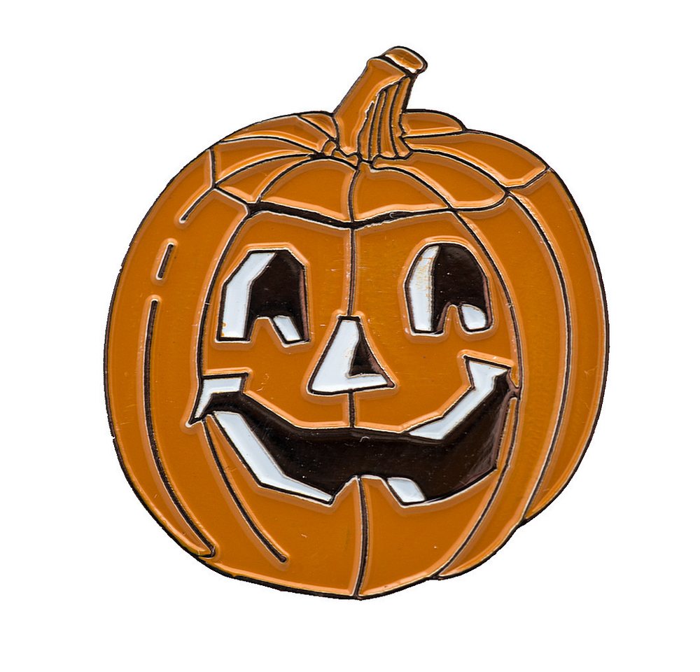 hegibaer Anstecknadel Halloween Kürbis Spukgesicht Metall Button Badge Pin Anstecker 0769 (1-tlg), Edel und Exklusiv von hegibaer