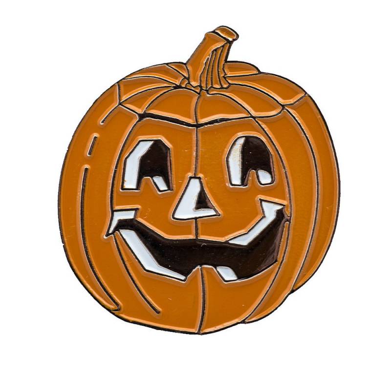 hegibaer Anstecknadel Halloween Kürbis Spukgesicht Metall Button Badge Pin Anstecker 0769 (1-tlg), Edel und Exklusiv von hegibaer