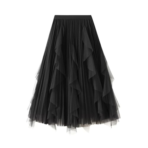 hehiy Damen 50er Vintage Tüllrock Petticoat Mehrfarbig Bubble Tanzkleid Rock Damen Karneval Kostüm Tüllrock Tulle Skirt TüLlrock Schwarz Kurz Damen TüLlrock Braun Damen Midi von hehiy