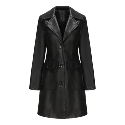 hehiy Femme Veste en Cuir PU Bombers Aviateur Moto Blouson Femme Simili Cuir Biker Zippé Chaud Casual Pilotenjacke Damen Bomberjacke Damen Lang Xxl Motorrad Jacke Und Hose Frauen LäSsig Und Bequem von hehiy