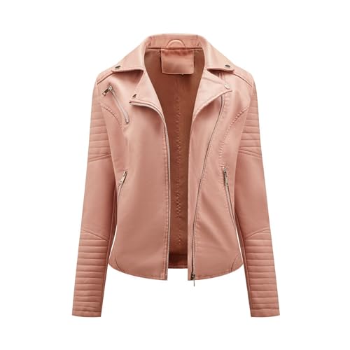 hehiy Femmes en Cuir Blazer Manteau Ruth Femme Bronzer Aménagée Classique Hip Longueur Veste Kunstlederjacke Damen Bikerjacke Gr 48 Lederjacke Schwarz Damen Lang FüR Die Arbeit/Party von hehiy